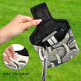 thumbnail image 4 of Haosy Hand-drawn Mushrooms Golf Mallet Putter Cover Strong Magnetic Leather Golf Club Headcover Closure, 4 of 7