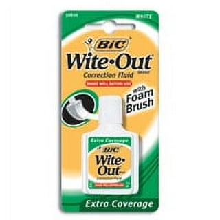 BIC Wite-Out Brand Extra Coverage Correction Fluid, 20 ml, White, 1 Count