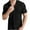 Black, variant on Besolor Men's Casual Button down Shirts Collared Short Sleeve Striped Textured Summer Beach Vacation Shirt Tops
