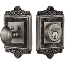 Nostalgic Warehouse Eadead_1Cyl_234_Na Egg And Dart Solid Brass Single Cylinder Deadbolt -