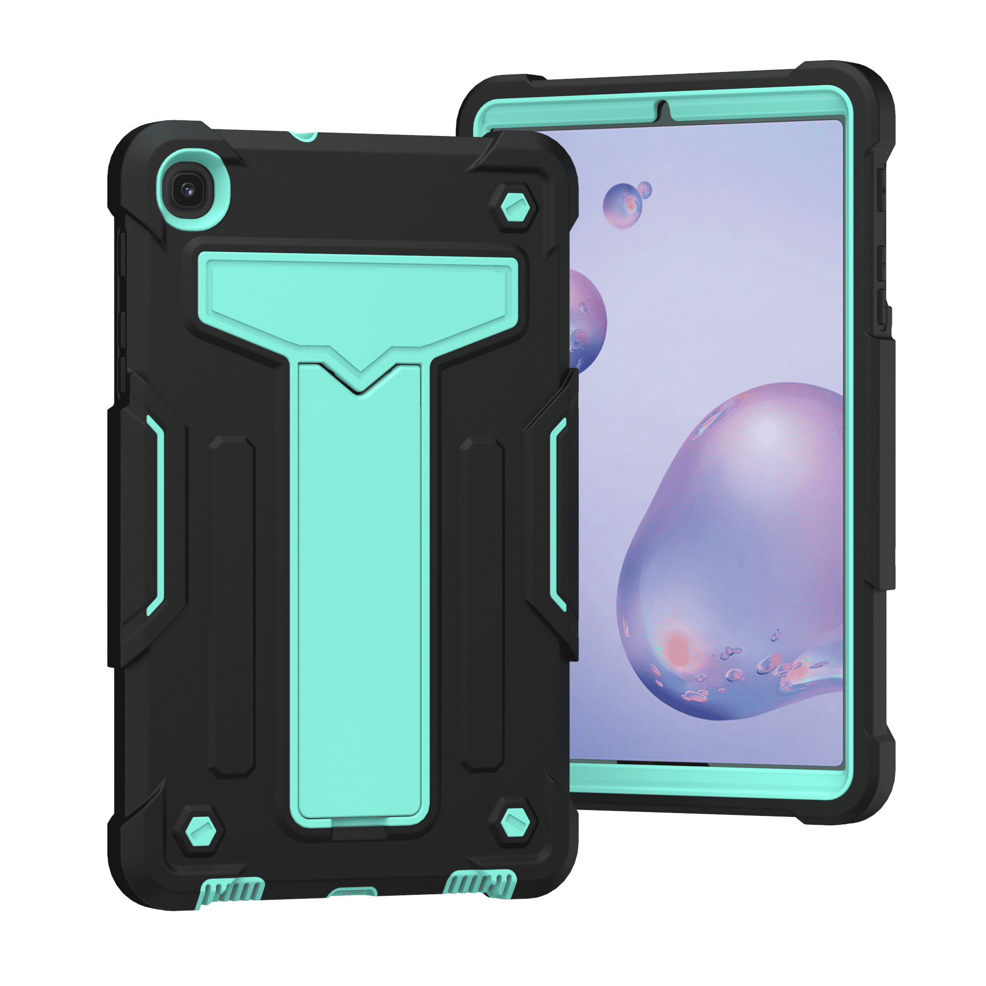 SkyBlue SIBEITU SM-T307/SM-T307U Case with Screen Protector Pencil Holder Samsung Galaxy Tab A 8.4 Case for Kids Full-Body Rugged Heavy Duty Cover w/ Stand Shoulder Strap for Kids