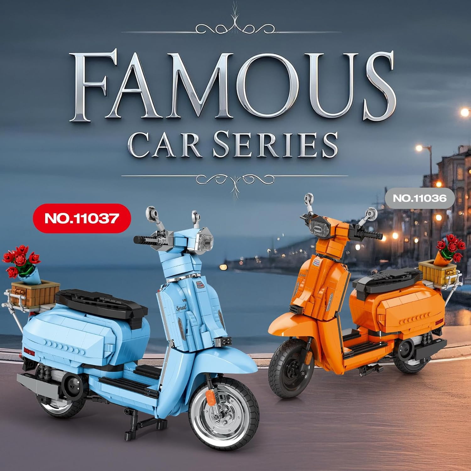 Motorcycle Building Toy for Adults, Motorbike Building Set for Adults, Collectible Cool Sidecar Motorcycle Model Kit with Stand, Room Decor Birthday Gifts for Adult (1,169 PCS)