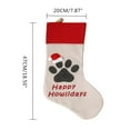 thumbnail image 3 of Angmile Christmas Sock Gift Bag Cat Dog Paw Christmas Tree Pendant Pet Hanging Stockings with Fuzzy Plush Doggie Kitty Embroidered for Pets Gifts Bag, 3 of 3