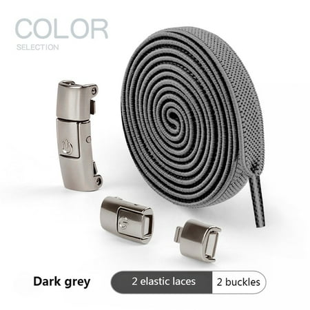 

2022 No Tie Shoe Laces Press Lock Shoelaces Without Ties Elastic Laces Sneaker Kids Adult 8mm Widened Flat Shoelace For Shoes