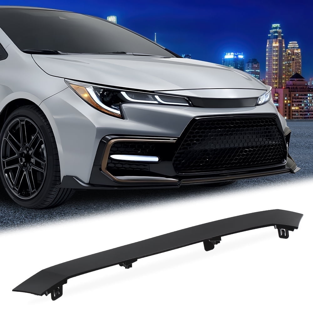 Glossy Black Front Grille For 2017-2019 Toyota Corolla L/LE/XLE - Direct Replacement