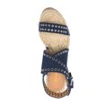 thumbnail image 3 of XYD Women Summer Open Toe Ankle Strap Eyelets Espadrilles Sandals Crossover Straps Wedge Heel Casual Dress Shoes Size 9.5 Blue, 3 of 4