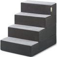 thumbnail image 1 of Zinus 4-Step High Density Foam Pet Stairs/Pet Ramp/Pet Ladder Extra Large Gray, 1 of 6