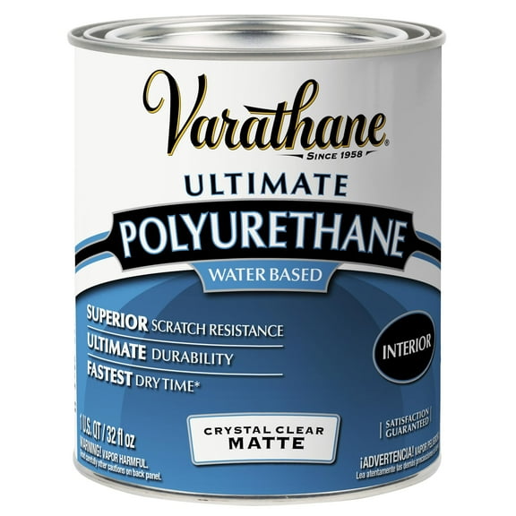 Varathane 262074 Water-Based Ultimate Polyurethane, Quart, Matte