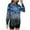 Blue, variant on SCSAlgin Sweatshirt For Women Fashion Glitter Sequin Long Sleeve Fall Tops Side Split Crewneck Pullover