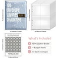 thumbnail image 5 of 100 Envelope Saving Challenge, A6 Ring Binder Budget Planner Savings Challenge Budget Folder A6 Portable Budget Planner Book Budget Organizer Budget Planner Saving for Travel, Diary, 5 of 14
