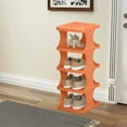 thumbnail image 6 of AuroraX Stackable Shoe Rack Tall Narrow Orange 5 Tier Shoe Rack Organizer Vertical Corner Sturdy Free Standing Space-Saving Minimalist Cute Shoe Storage Organizer for Closet,Entryway,Door, 6 of 6