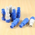 thumbnail image 5 of 40 Piezas Conector Powercon Macho de 3 Pines NAC3FCB Conector Speakon 20A 250V Conector de Clavija de Alimentación de CA Azul y Gris, 5 of 5
