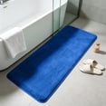 thumbnail image 5 of Extra Large Coral Fleece Bath Mat, Soft Shaggy Absorbent Bathroom Rug with Non-Slip Latex Backing, Quick-Dry Machine-Washable Floor Carpet for Tub, Shower, Vanity, or Bedroom, 47in, Blue, 5 of 8