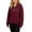 Brick Red, variant on Women's Sweatshirt Quilted Texture Quarter Zip Collared Long Sleeve Pullover Sweatshirt Streetwear Loungewear Top