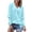 Sky Blue, variant on Women's Tops Dressy Casual V Neck Puff Long Sleeve Shirts Oversized Soft Tunic Top for Business Work Office