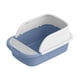 thumbnail image 1 of Bandeja sanitaria grande para gatos, ideal para viajes, resistente a salpicaduras y con caja de arena extraíble para animales pequeños. Azul 45cmx30cmx18cm, 1 of 9