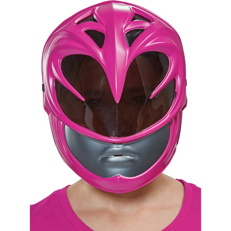 Pink Ranger 2017 Vacuform Mask Girls Child Halloween Costume, One Size