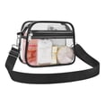 thumbnail image 2 of Clear Stadium Carry Bag, Adjustable Strap Plastic Security Purse, Mini Transparent Stadium Bags, Lightweight Top-Handle Handbag, Compliance Tote for Game & Concert Access,Red, 2 of 6