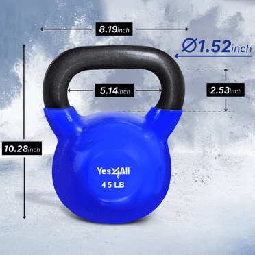Yes4All - - Yes4All Adjustable Kettlebell Handle For Weight Plates, Dumbbell Converter For Strength Training Kettlebells, Home Gym