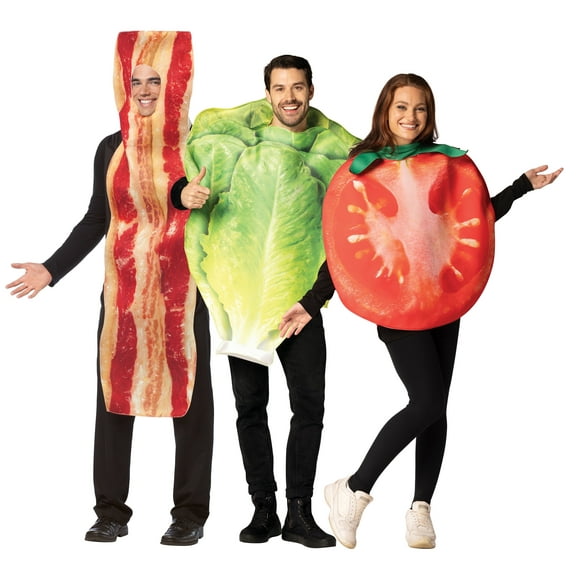 Rasta Imposta BLT, Bacon, Lettuce, & Tomato Halloween Group Costume, Unisex, Adult One Size