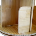 thumbnail image 6 of NEWZQ Rotating Bookshelf, 1 Tier Freestanding Revolving Pine Wood Book Display Case, 6 of 9