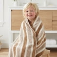 thumbnail image 5 of Unique Bargains Ultra Plush Soft Highly Absorbent Coral Fleece Bath Towel Brown 71" x 35", 5 of 7