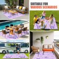 thumbnail image 3 of Purple Butterflies Flowers Outdoor Rug 3x5 Ft, Non Slip Washable Area Rug, Boho Vintage Floral Botanical Patio Rugs Carpet Runner, Large Floor Mat for Indoor/Outdoor Deck Porch Camping, 3 of 8
