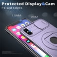 thumbnail image 5 of AUshell for iPhone Xs Max Case, Slide Camera Window Compatible wth MagSafe Rotating Kickstand Ring Silicone Military-grade Drop Resistant for iPhone Xs Max Magnetic Shockproof Shell, Purple, 5 of 6