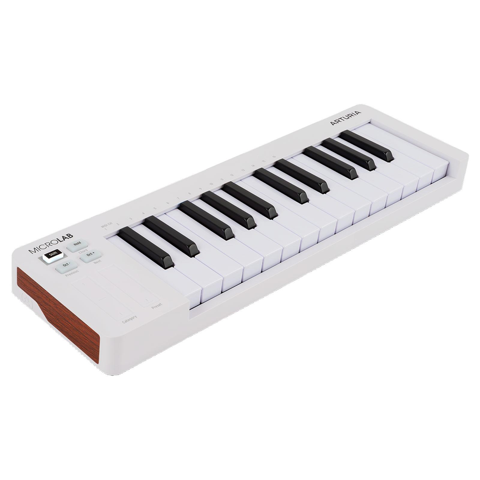 Arturia MicroLab mk3 White Ultra-Compact MIDI Controller with Case Package