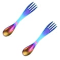 thumbnail image 1 of Oleegame 2PC Stainless Steel Cutlery Set Multifunctional Spoon Creative Stainless Steel Spoon Fork Dual Purpose Spoon Fork, 1 of 4