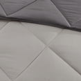 thumbnail image 5 of Home Essence Windsor Reversible Down Alt 3M Scotchgard Comforter Set, Charcoal, Twin/TXL, 5 of 6