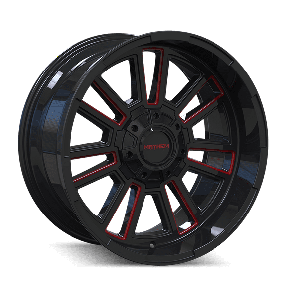 Mayhem Apollo-8115 20X10 8X165.1 -19Et 125.2Cb Black W/Prism Red