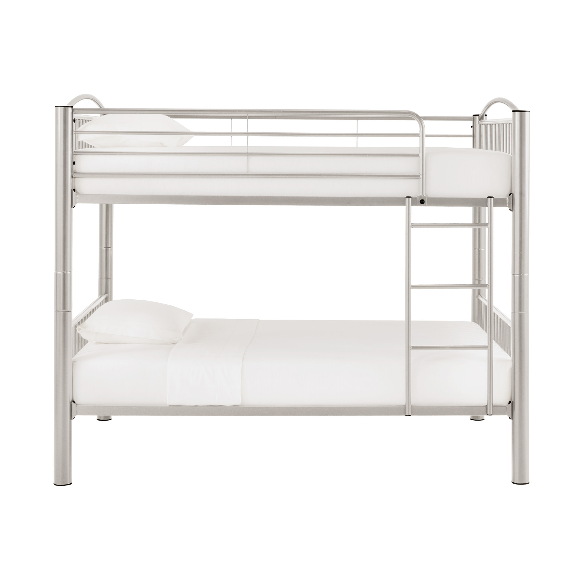 Weston Home Visalia Kids Convertible Metal Full over Full Bunk Bed, White