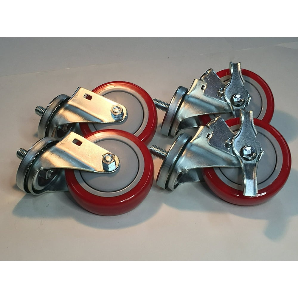 Transmission Jack Casters, Set of 4, (2 Locking and 2 Non Locking