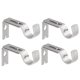 thumbnail image 3 of Soporte de pared ajustable para postes de cortina, soporte de postes de roma, base de accesorios de cortina 4 juegos, plata Zefei Wu 9024735020622, 3 of 5