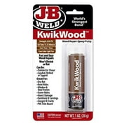 J-B Weld 8257 KwikWood Hand Mixable Wood Repair Epoxy Putty, 1 Oz, Light Tan, Each