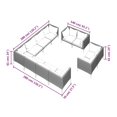 thumbnail image 4 of vidaXL 11 Piece Garden Lounge Set with Cushions Poly Rattan Dark Grey, 4 of 4