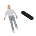 thumbnail image 1 of 1:64 con Modelo de de Acción de Monopatín Extraíble para Decoración para hogar rojo CUTICAT Figuras de personas en miniatura, 1 of 5
