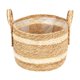 thumbnail image 4 of Cesta tejida para macetas con forro, soporte para macetas, almacenamiento de adornos con asas 29x21cm, 4 of 9