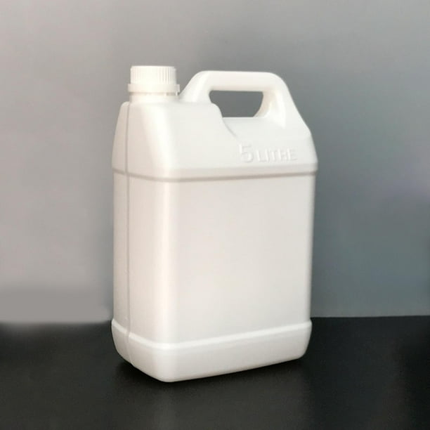 Jarra de HDPE Jarra de agua Cubo de 5 L con asa y tapa Tanque de almacenamiento Contenedor de HDPE para agua Bebidas líquidas Jabones Salsas Aceites con
