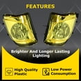 thumbnail image 3 of Kojem Fog Lights for 2006-2010 Lexus IS250 IS350 Bumper Fog Lamps Set LH RH Driver & Passenger Side Yellow Lens Replacement for 81221-53290 81211-53290, 3 of 10