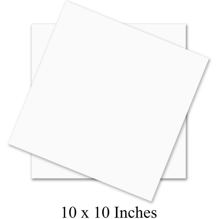 White Square Cardstock - 10 x 10 - 80lb Cover