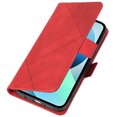 thumbnail image 7 of Skin-Friendly Wallet Case for iPhone 14 Plus, Premium PU Leather Shockproof Card Slots Cash Holder Flip Cover with Kickstand Folio Magnetic Clasp Wrist Hand Strap Handbag Case,Red, 7 of 7