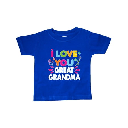 

Inktastic I Love You Great Grandma with Flowers Gift Baby Girl T-Shirt