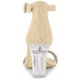 thumbnail image 3 of Sandalias de tacón Grueso Allegra K con Correa de Tobillo Transparente de Gamuza Sintética para Mujeres Beige 40, 3 of 6