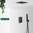 thumbnail image 6 of Senlesen Ceiling Mounted Shower Faucet Set Black 8" Rainfall Head With Mixer Valve Kit System 2 Ways Shower Faucet, 6 of 16