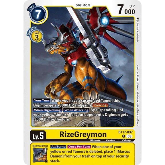 Digimon Secret Cris RizeGreymon BT17-037