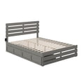 thumbnail image 2 of Oxford Queen Bed with Footboard and USB Turbo Charger with 2 Extra Long Drawers in Grey, 2 of 7