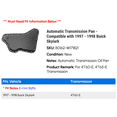 thumbnail image 2 of Automatic Transmission Pan - Compatible with 1997 - 1998 Buick Skylark, 2 of 2