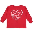 thumbnail image 3 of Inktastic I Love My Nana and Papa in White Chalk Heart Boys or Girls Long Sleeve Toddler T-Shirt, 3 of 5